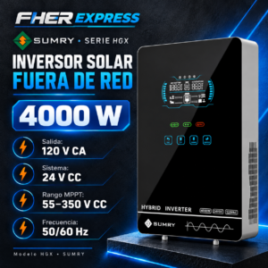 Inversor Solar SUMRY HGX 4000W-24V/120V.